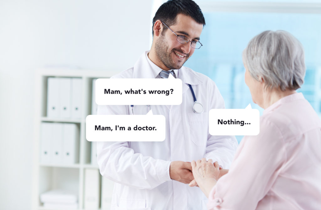 Doctor and patient talking 