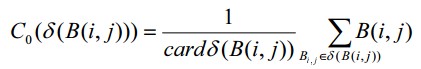 the average brightness in the neighborhood of the reference object’s center C0 formula (object tracking algorithm)