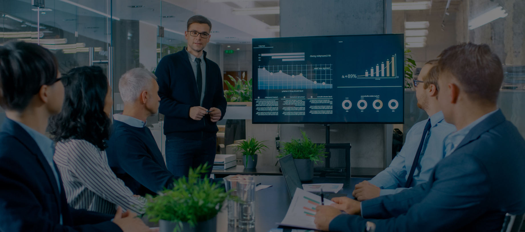 Here are the four text elements incorporating your keyword "fintech custom software development": Alt text: "Business professionals in meeting discussing fintech custom software development solutions with financial data dashboards displayed on screens